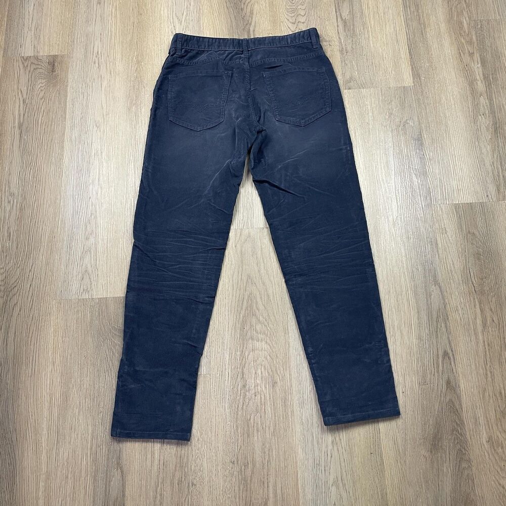 Boss Orange Corduroy Pants Mens 33x34 Navy Blue Orange31 5-Pocket Zip Fly Casual - Picture 6 of 10